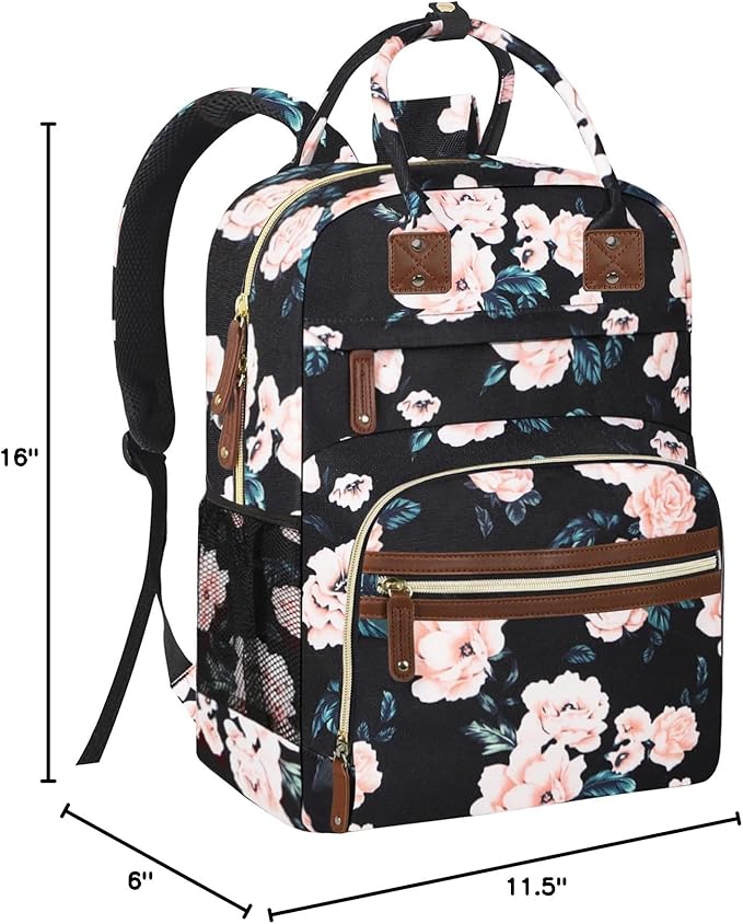 Diaper Bag Backpack Tote for Women Large Capacity with Insulated Pockets Multifunctional Diaper Bags For Baby Girl Boy Waterproof Baby Bags, Maternity Bag Black Pink Floral | Multifunctional, Diaper Bags, Waterproof, Baby Bags, Maternity Bag