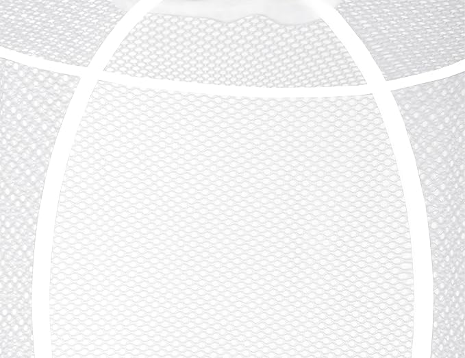 Libeder Mesh Hanging Storage Space Saver Bags Organizer,Foldable Storage Organizer 5 Compartments Toy Storage Basket for Kids Room Bathroom 2 Sets, White