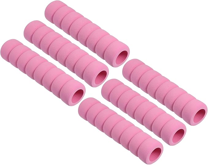 PATIKIL EVA Foam Door Handle Cover, 6 Pcs Anti-Collision Door Knob Spiral Covers Door Handles Protective Safety Cover Guard Sleeve for Bedrooms Bathrooms Offices Furniture, Pink