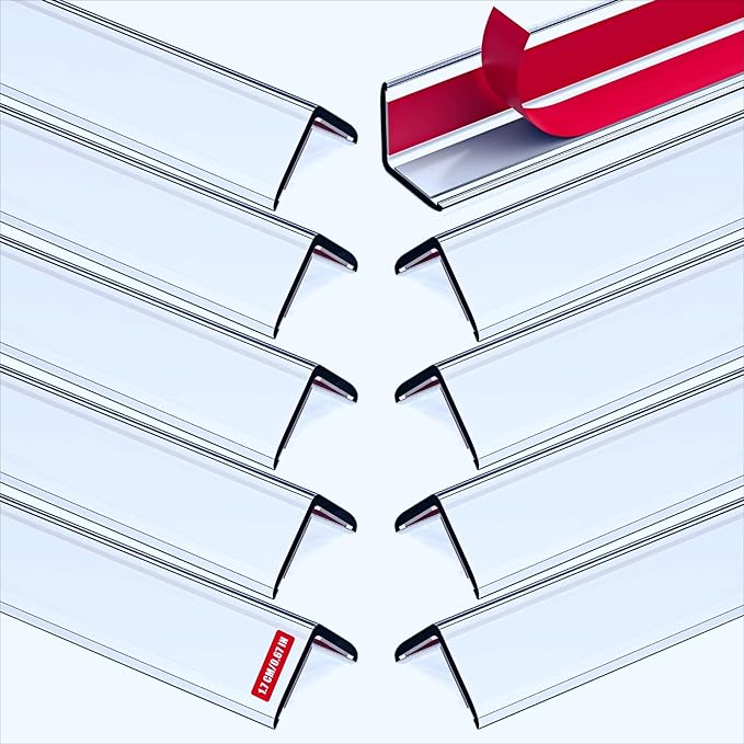 Clear Self-Adhesive Mini Wall Corner Protectors, Cute Corner Guards & Edge Protector for Wall Door Frame Cabinet Baseboard & Door, Table, Stair, Easy to Cut (5/8" Thick, 39.4" Length - 10Pack)