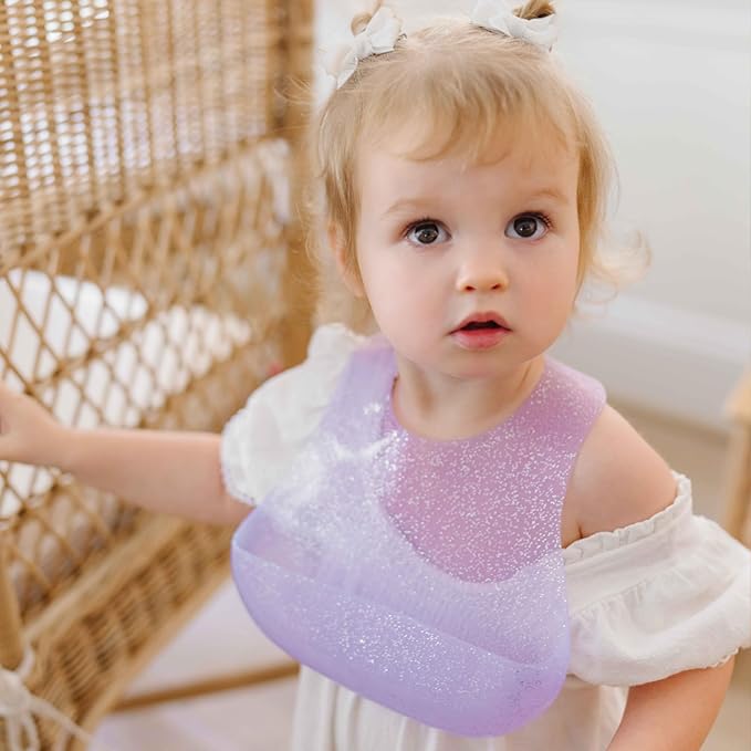 Magnetic Silicone Baby Bib – Waterproof, Dishwasher Safe, BPA Free Food-Grade, Feeding Bib for Infants and Toddlers
