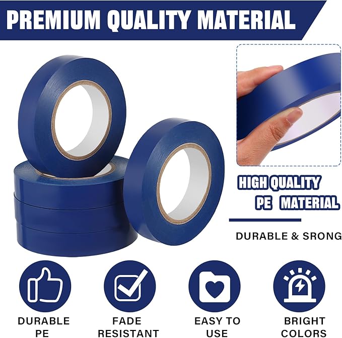 Frienda Floor Vinyl Tape 1/2inch Floor Marking Court Tape Outdoor Playing Field Marking Equipment for Social Distancing Gyms, Athletics, Equipment