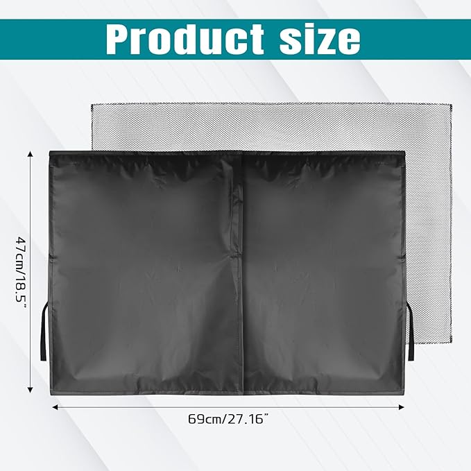Hbxdeco 2PCS Car Window Shades, Magnetic Rear Side Window Car Sun Shades for Heat & UV Protection, Breathable Double Layer Window Sunshade, Auto Privacy Window Curtains for Baby