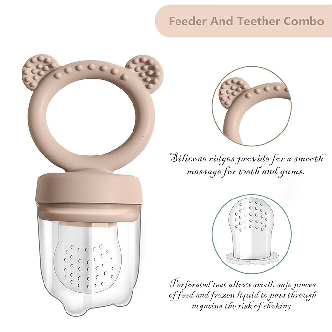 BIGSPINACH Frozen Breastmilk Teether & Baby Food Feeder Tray - Teething and Feeding
