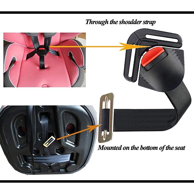 Universal Baby Seat Chest Harness Clip and Child Seat Safety Belt Clip Buckle Universal Replacement for Kids Trend Adjustable Guard