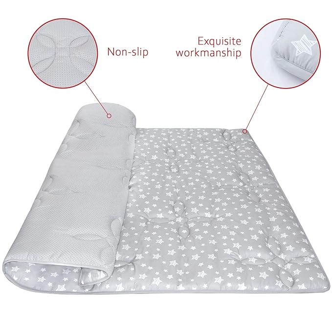 Baby Play Mat 71x59 Inches Thick Baby Crawling Mat, Large, Non Slip Padded Baby Playpen Mat for Playing, One-Piece Baby Floor Play Mat for Babies, Toddlers