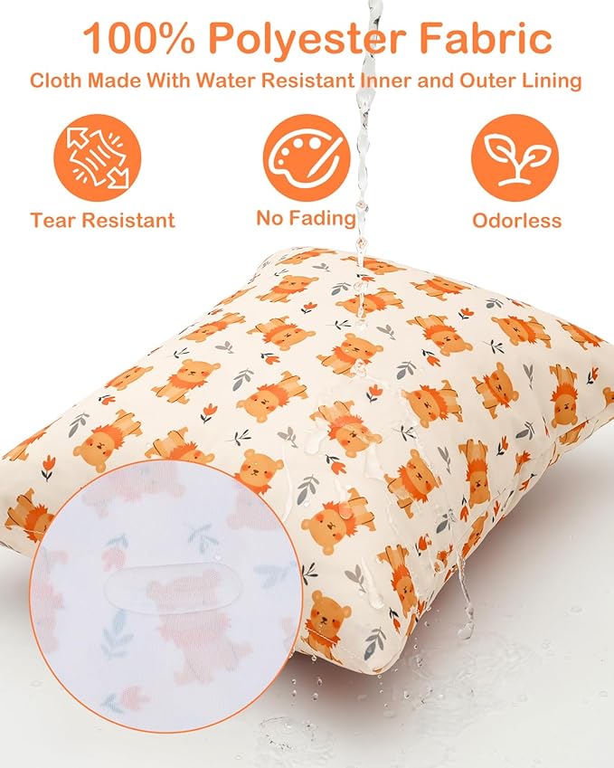 ALVABABY 3pcs Cloth Diaper Wet Dry Bags Waterproof Reusable with Two Zippered Pockets Travel Beach Pool Daycare Soiled Baby Items Yoga Gym Bag for Swimsuits or Wet Clothes 3L-ZM33