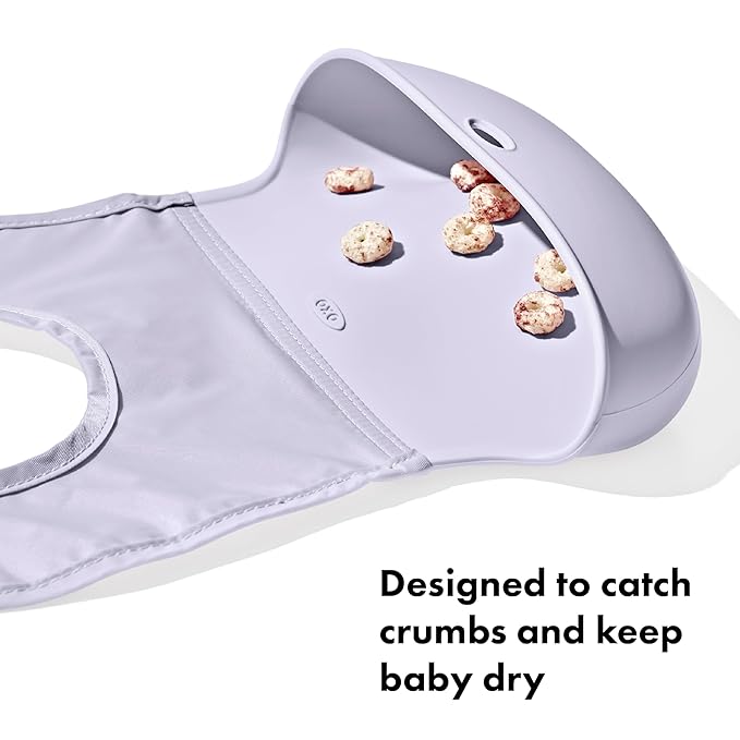 OXO Tot Roll-Up Bib - 2 Pack - Lilac and Opal
