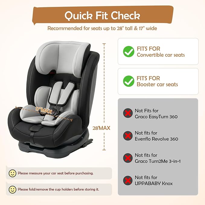 YOREPEK Padded Car Seat Bags for Air Travel, Car Seat Travel Backpack with Shoulder Straps, Gate Check Carsat Bag, Baby Travel Essentials for Flying