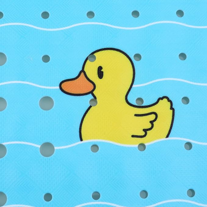 Tubozadi Bathtub Mat Non Slip Shower Mat for Kids Adults & Elderly 40X16 Inch Extra Long Anti Slip Bath Mats for tub Mat with Suction Cups and Drain Holes,Duck