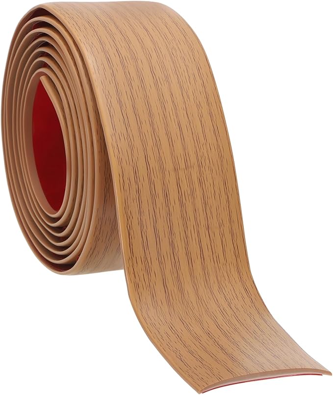 PATIKIL Self Adhesive Floor Transition Strip 20 ft x 1.6" Vinyl Flat Divider Flooring for Joining Floor Gaps Carpet Transition Floor Tiles, Yellow Oak
