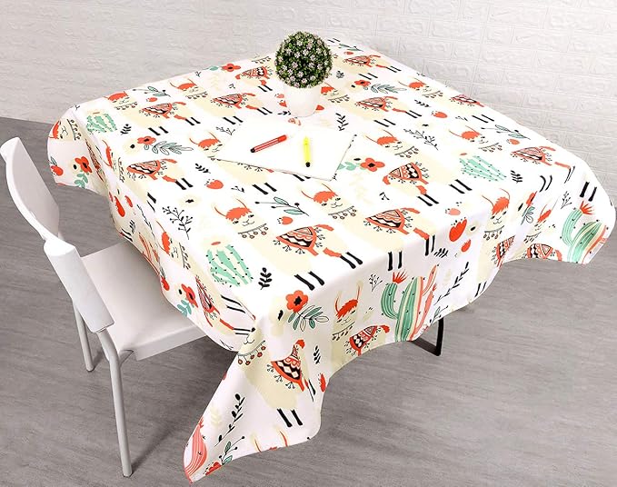 Splat Mat for Under High Chair/Arts/Crafts by CLCROBD, 51" Baby Anti-Slip Food Splash and Spill Mat for Eating Mess, Waterproof Floor Protector and Table Cloth
