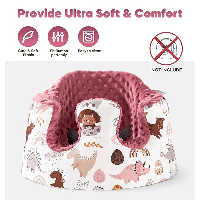 Seat Cover Compatible with Bumbo and Nuby Seat, Booster Seats Accessories, Soft Breathable Cover for Baby Girl Boy, Cover Only