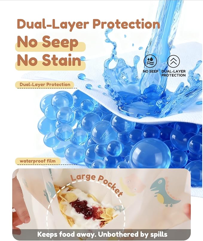 Disposable Baby Bibs for Baby Boys and Girls - Long Sleeve Bib Individually Wrapped Waterproof Baby Bibs 16/36 pcs
