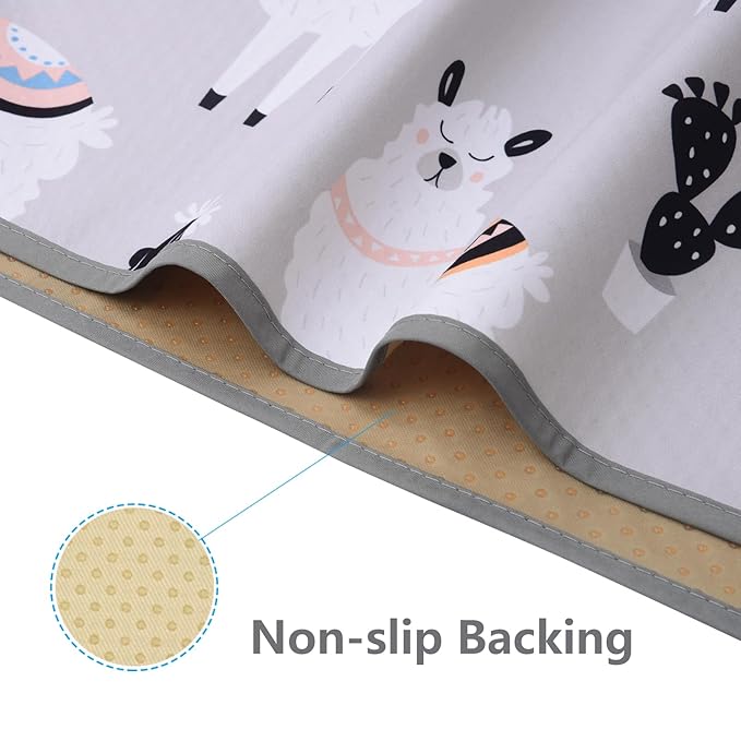 Baby Splat Mat for Under High Chair, 51 x 51 Inch Splash Mat, Waterproof and Washable Spill Mat, Anti-Slip Floor Protector