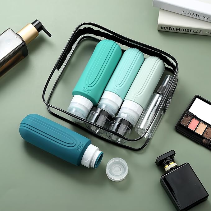 Mrsdry 16 Pack Travel Bottles for Toiletries, Oversize 6oz Silicone Travel Containers, Leak Proof Refillable Liquid Shampoo And Conditioner Travel Essentials