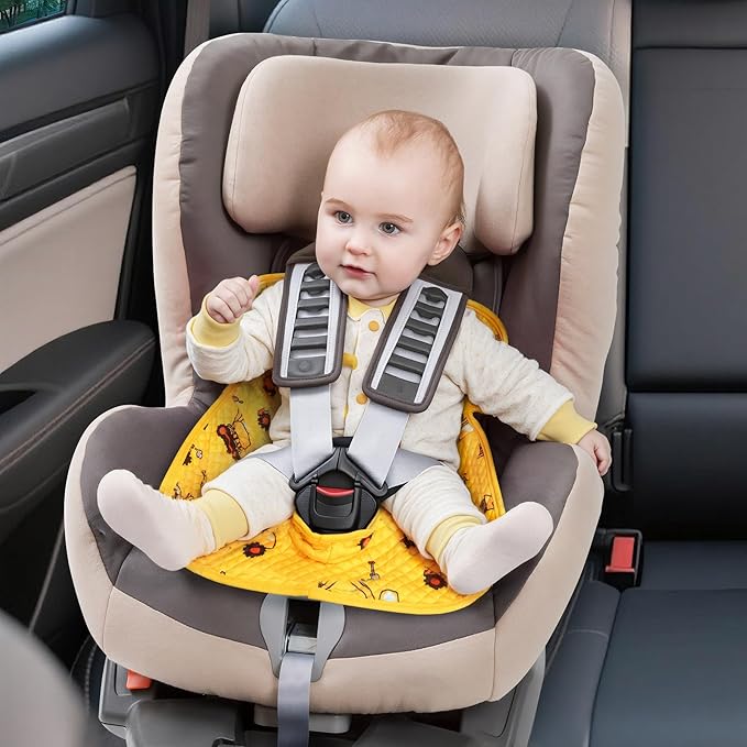 COOLBEBE Infant Car Seat Protector for Potty Training, Dry Waterproof Car Seat Liner Toilet Training for Baby Infant Toddler, Piddle Pads Cover Pad for Strollers & Carseat (Yellow)