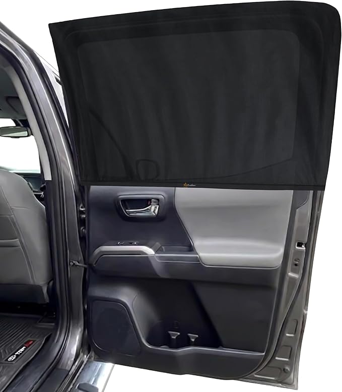 EcoNour Custom Fit Car Window Screens for Toyota Tacoma 2016–2023 | Rear Side Mesh Sun Shade Cover for Baby Privacy & Blackout Camping Protection | Breathable Car Window Accessories