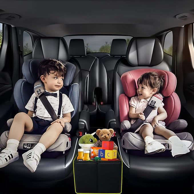 Car Seat Organizer Between the Seats for Kia Telluride 2025 2024 2023 2022 2021 2020, Backseat Box Console Organizer for Children's Toys, Baby Supplies, Snack Organiser, Travel Dual Storage