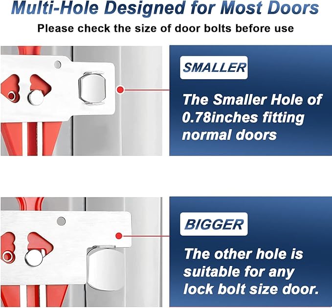 KERUI Upgraded Door Stop Alarm with Portable Door Lock, 120dB Siren Security Door Stopper Wedge Alarms for Travel Hotel Home Apartment, Door Stopper Alarm with 3 Levels Sensitivity (Pack of 4)