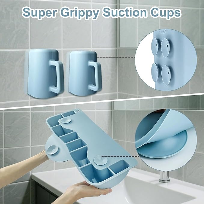 nestery Silicone Portable Shampoo Bowl, Hair Washing Station for Kids and Elderly with Rinse Cup & Scalp Massager, Hair Washing Basin for Sink or Bathtub at Home with Neck Support