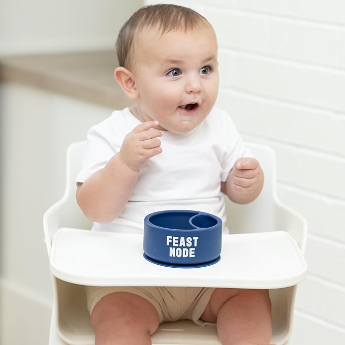 Bella Tunno Silicone Suction Bowl for Toddlers and Babies, Food Grade BPA Free Silicone, Non Slip Suction Base, Microwave & Dishwasher Safe, Ideal Baby-Led Weaning & Self Feeding Bowl, Miss Mess
