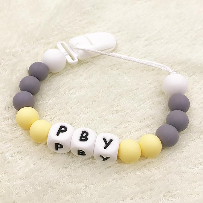 Langmeil 50pack 20mmRibbon Pacifier Plastic Suspender Clips for DIY Teething Toys Baby Blankets Dummy Bib Leash, White