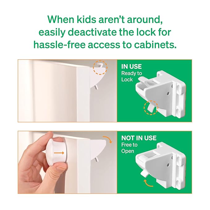 Easy Installation Magnetic Child Safety Cabinet Locks by LoveNoobs™, 20 Locks + 4 Keys, Keep Your Little Ones Safe with Easy-to-Install, Secure Baby Proofing for Cabinets and Drawers