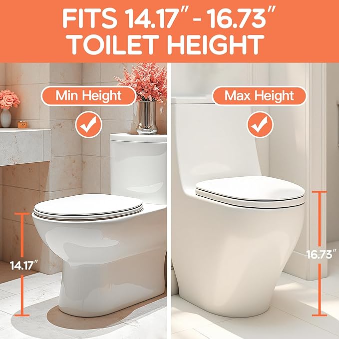 Potty Training Seat ，SKYROKU Potty Training Toilet with Step Stool Ladder, for Kids Boys Girls Toddlers - Comfortable Safe Potty Seat with Anti-Slip Pads Ladder (8899Pro-Grey)