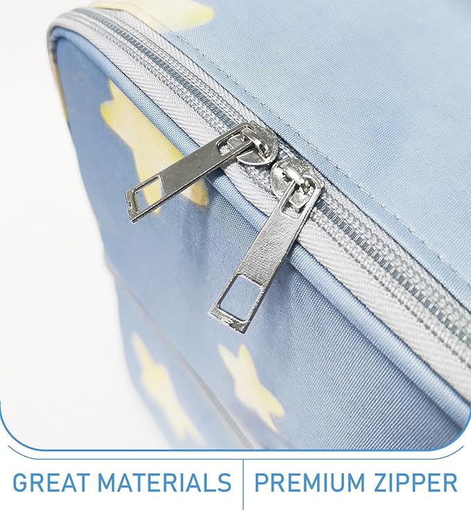 Breastmilk Cooler Bag with Ice Pack, Large Insulated Breast Pump Bottle Storage, Portable Baby Bottle Cooler for Travel, Beautiful Star Design