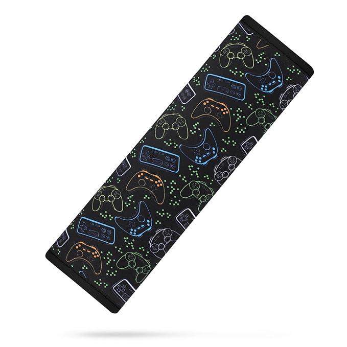 YR Seat Belt Cover for Kids, Soft Comfort Seat Belt Cushion for Children, Cute Cartoon Pattern Car Seat Belt Pads Cover for Girls and Boys, 1 Pack (Game)