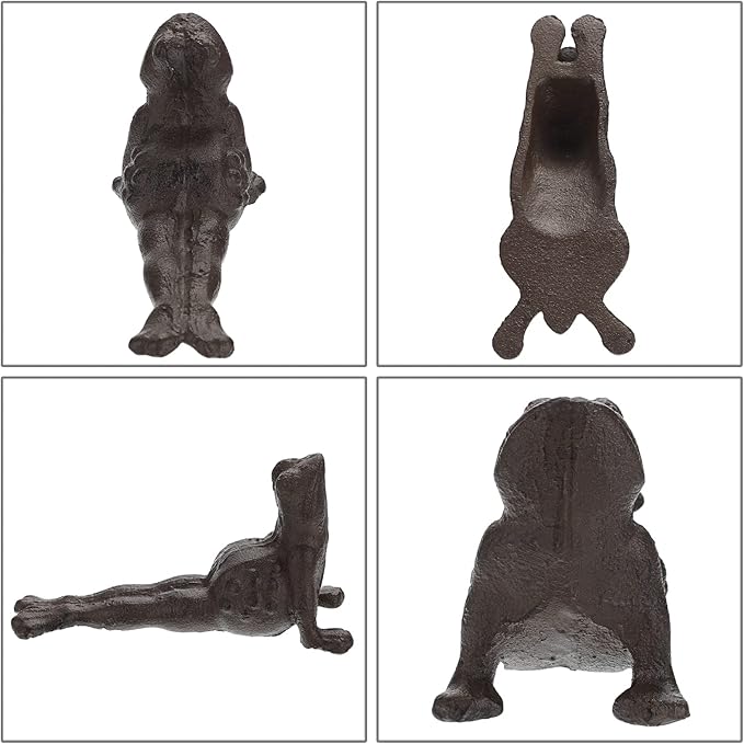 Sumnacon Cast Iron Cute Frog Door Stop - Heavy Duty Floor Door Stopper Avoid Drilling Hole, Vintage Iron Doorstop Wedge for Patio Yard Garden Farmhouse Home Office Commercial Industrial
