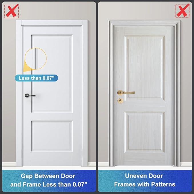 Door Reinforcement Lock Withstands 800lbs of Force - White Extra Proof Door Lock for Kids Safety Drilling Required, Prevents Unauthorized Entry, Add a Door Security Lock for Home Safety & Privacy