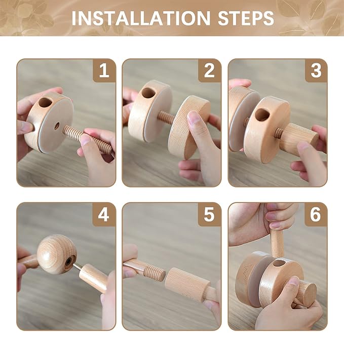 FEISIKE Baby Crib Mobile Arm, Mobile Arm for Crib Baby Mobile Hanger for Crib Nursery Decor Girls Boys Baby Crib Mobile Holder Arm Hanging Wooden Decoration Attachment Newborn 34 inch