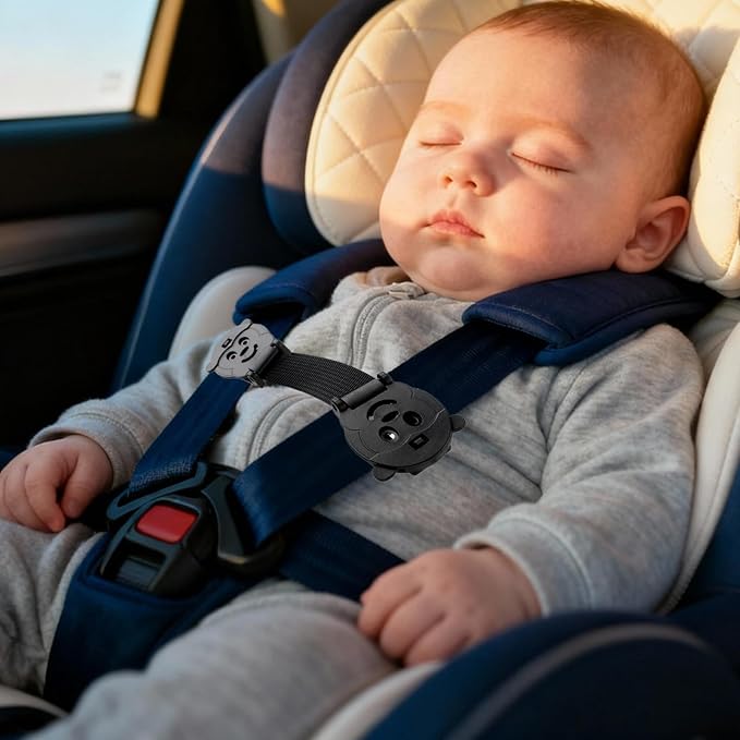 Anti Escape Buckle Lock Clip Baby(Under 1.5 Years Old) Harness Chest Clip, Baby Safety Strap Prevent Child Taking Their Arms Out of High Chairs/Strollers/Baby Reins(2 Pack)
