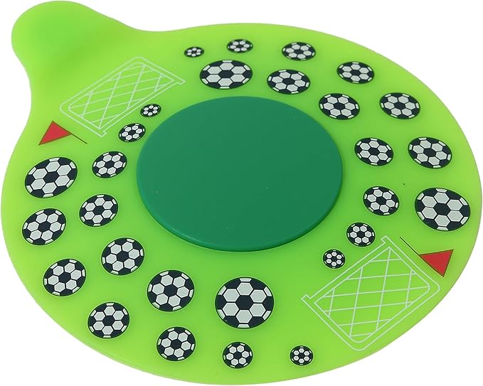 WSZCML Bathtub Drain Stopper, Silicone Tub Stopper Plug, Universal Bath Drain Cover, Kids Tots Babies Gift (Green Football)