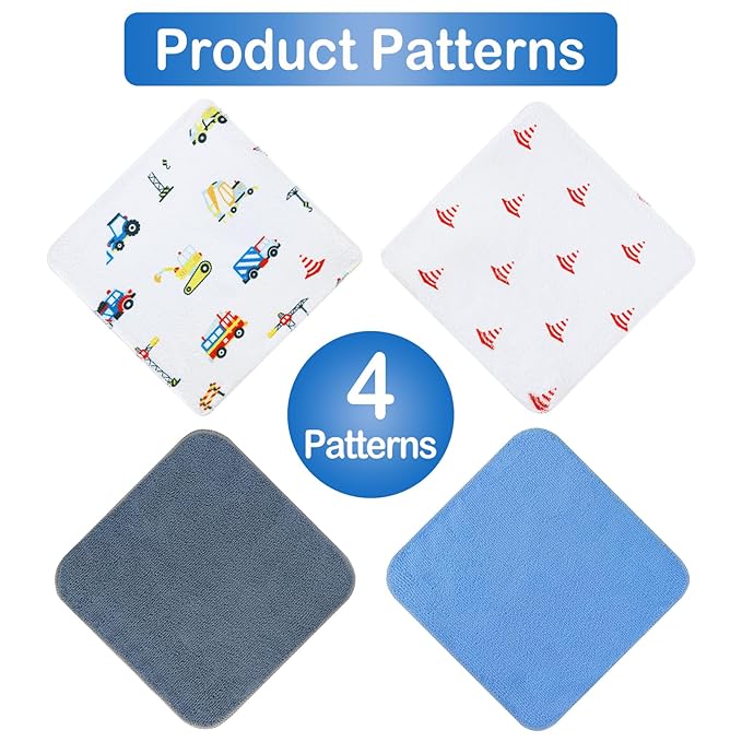 Viviland Baby Washcloths 24 Pack, Toddler Wash Cloths for Bath, Super Soft & Absorbent Bath Towel for Newborn and Infants, Baby Towels Care for Baby's Sensitive Skin