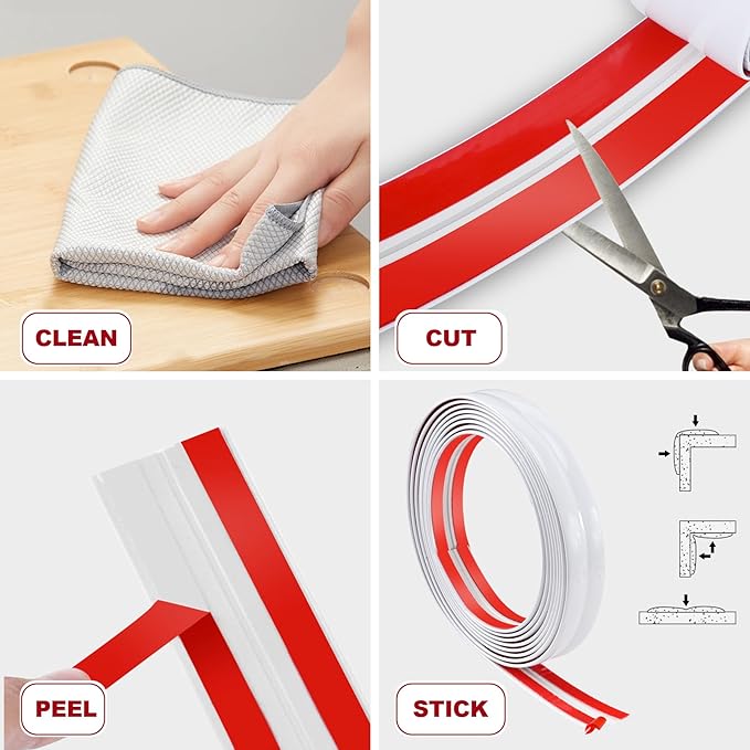 0.8 Inch x 30 Feet Wall Corner Protector Peel and Stick Corner Trim Molding Strip Self Adhesive Wall Edge Protectors Guards for Edge Ceiling, White