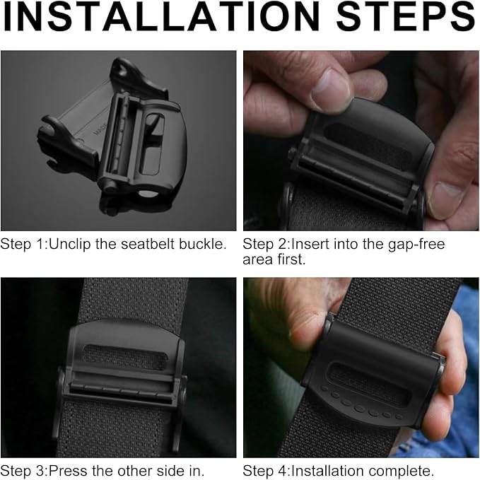 2 Pcs Seat Belt Adjuster Clips - Universal Positioners of Adults Anti Slip Car Safety Positioners Vehicle Shoulder Neck Strap Clips for Most Cars