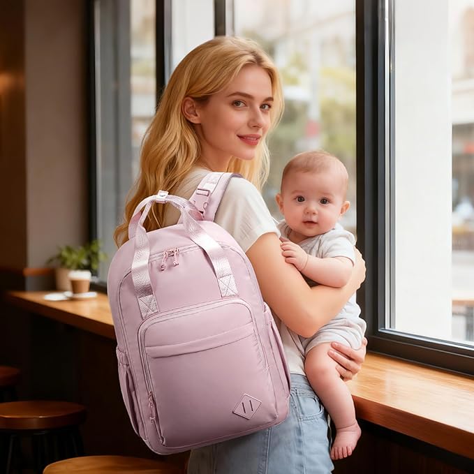 CEI-CEI Diaper Bag Backpack Large Baby Diaper Bag Water-resistant Travel Diaper Backpack for Boys Girls Newborn with Insulated Pockets, Changing Pad, Stroller Straps