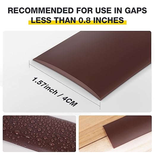 Bnell Floor Transition Strip Floor Cover Strips Self Adhesive Flooring Transitions Laminate Floor Strip Vinyl Floor Flat Divider Strip forJoining Floor Gaps (10FT,1.57inch,Coffee)