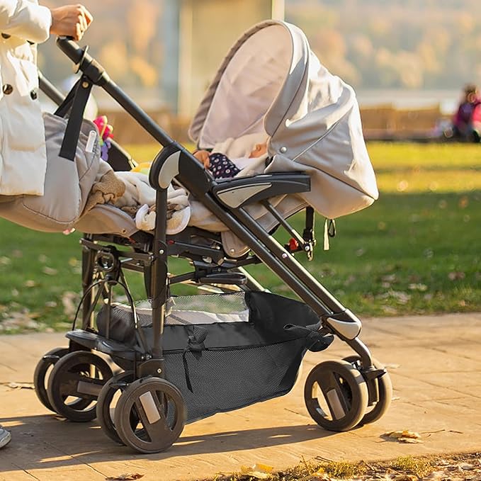 Universal Stroller Basket Replacement Baby Stroller Basket Oxford Cloth Waterproof Sturdy Shopping Storage Bag for Pushchair Nappy Storage Pouch for Travel Outdoor