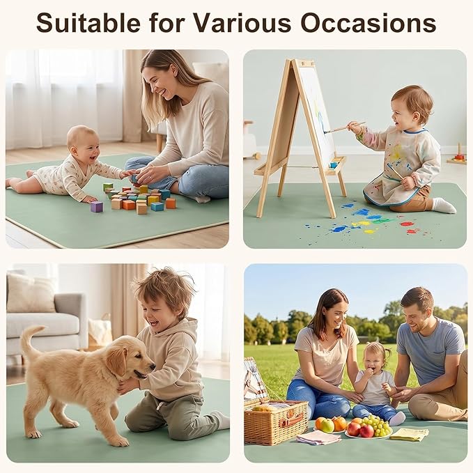 Basumee Splat Mat High Chair Mat Waterproof Baby Play Splat Mat for Under High Chair Food Catcher Highchair Mat for Floor Non Slip Bottom