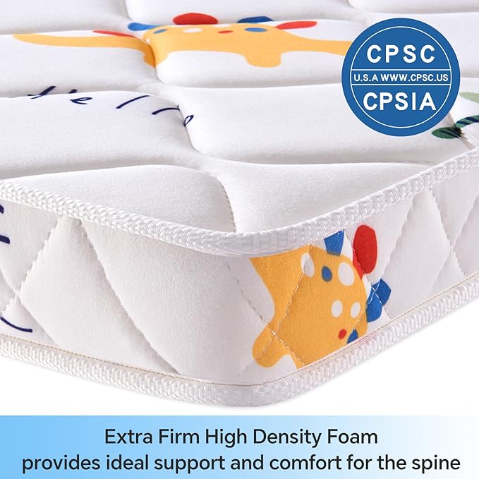 Pack and Play Mattress 38" x 26" x 1.5", Firm Support and Comfort Foam, Soft Playard Mattress for Babies and Toddlers, Baby Essentials Items