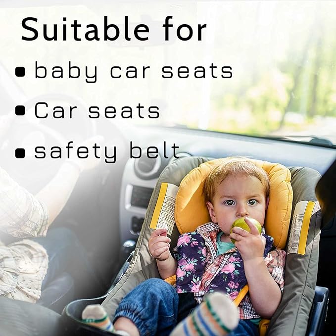 Baby Car Seat Belt Covers, Purple Flower Car Seat Strap Covers for Boys Girls, Fleece Stroller Strap Cover for Kids, Soft Car Seat Neck Cover, Newborn Car Seat Straps Shoulder Protectors, 2 Pack,