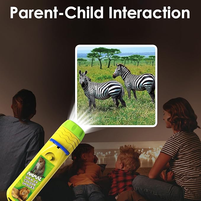 Pup Go 2 in 1 Dinosaur & Animal Torch and Projector Toy for Kids Ages 3 4 5 6 7 Years Old, Educational Learning Toys with 6 Discs 48 Images, Bedtime Night Light for Boys Girls Children (Dino+Animal)