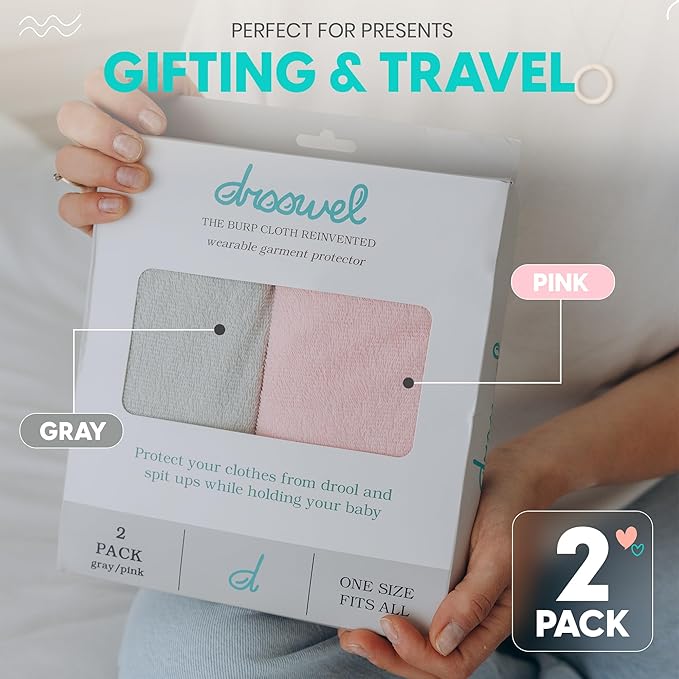 Wearable Burp Cloths - Extra Soft, Absorbent, and Waterproof Garment Protector for Parents - Perfect for Spit-Ups, Drool, and Milk - For Newborns, Boys, and Girls