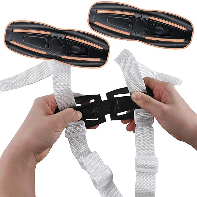 2 Pack Universal Child Seat Chest Clip,Baby Seat Chest Harness Buckle Lock Stroller Chest Replacement for Baby and Kids Trend (Black)