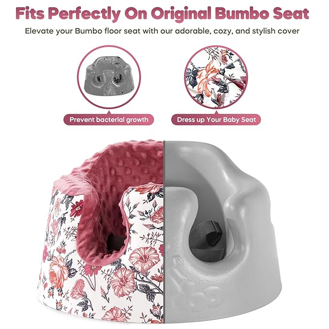 Seat Cover Compatible with Bumbo and Nuby Seat, Booster Seats Accessories, Soft Breathable Cover for Baby Girl Boy, Cover Only