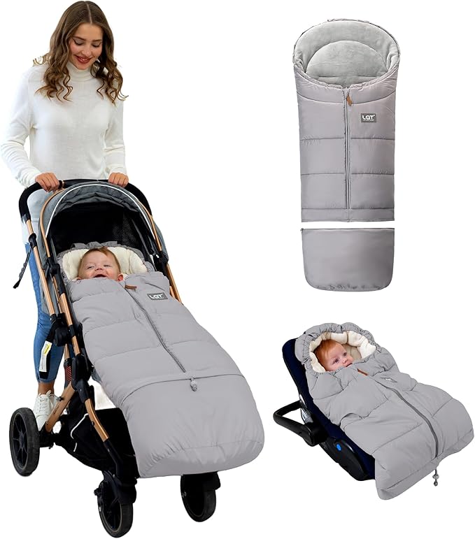 LAT Baby Warm Bunting Bag Universal,Extended and Removable,Stroller Sleeping Bag Cold Weather,Waterproof Toddler Footmuff